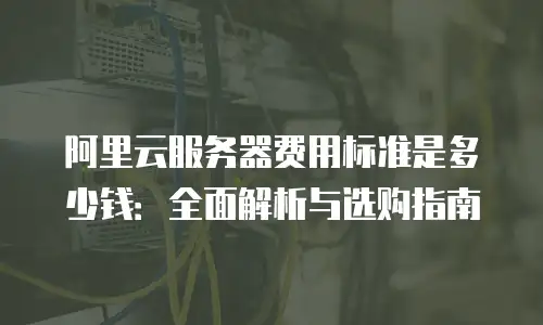 阿里云服务器费用标准是多少钱：全面解析与选购指南