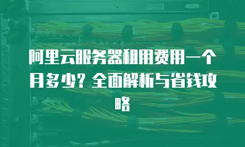 阿里云服务器租用费用一个月多少？全面解析与省钱攻略