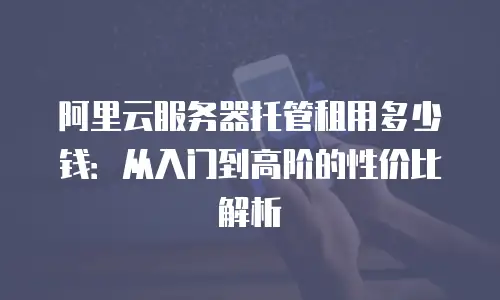 阿里云服务器托管租用多少钱：从入门到高阶的性价比解析