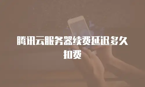 腾讯云服务器续费延迟多久扣费