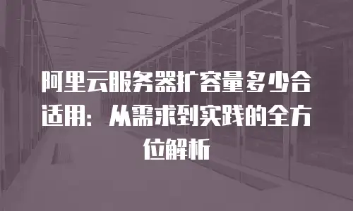 阿里云服务器扩容量多少合适用：从需求到实践的全方位解析