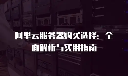 阿里云服务器购买选择：全面解析与实用指南