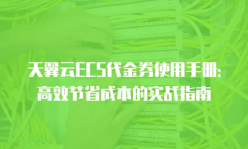天翼云ECS代金券使用手册：高效节省成本的实战指南