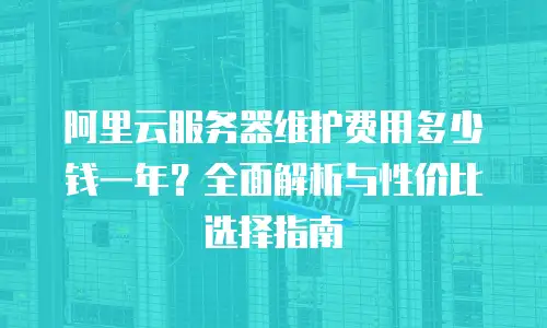 阿里云服务器维护费用多少钱一年？全面解析与性价比选择指南