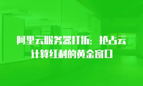 阿里云服务器打折：抢占云计算红利的黄金窗口
