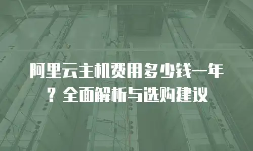 阿里云主机费用多少钱一年？全面解析与选购建议