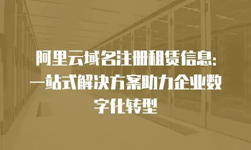 阿里云域名注册租赁信息：一站式解决方案助力企业数字化转型