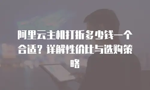 阿里云主机打折多少钱一个合适？详解性价比与选购策略