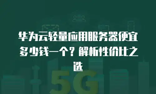 华为云轻量应用服务器便宜多少钱一个？解析性价比之选