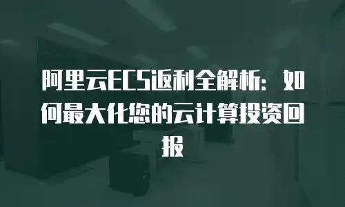阿里云ECS返利全解析：如何最大化您的云计算投资回报