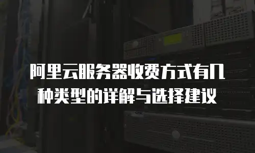 阿里云服务器收费方式有几种类型的详解与选择建议