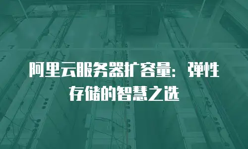 阿里云服务器扩容量：弹性存储的智慧之选