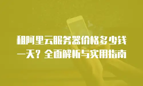 租阿里云服务器价格多少钱一天？全面解析与实用指南