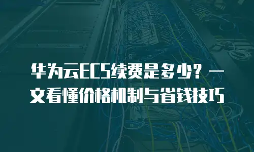 华为云ECS续费是多少？一文看懂价格机制与省钱技巧