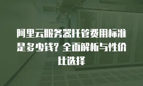 阿里云服务器托管费用标准是多少钱？全面解析与性价比选择