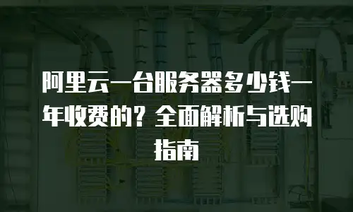 阿里云一台服务器多少钱一年收费的？全面解析与选购指南