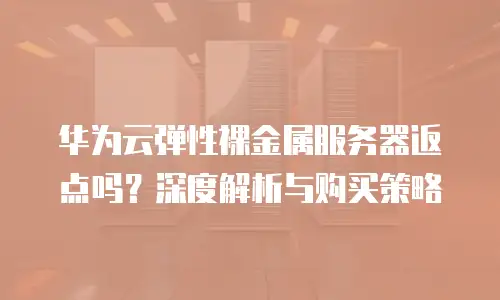 华为云弹性裸金属服务器返点吗？深度解析与购买策略