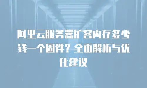阿里云服务器扩容内存多少钱一个固件？全面解析与优化建议