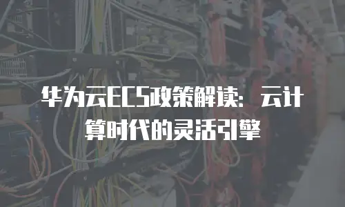 华为云ECS政策解读：云计算时代的灵活引擎
