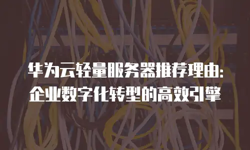 华为云轻量服务器推荐理由：企业数字化转型的高效引擎