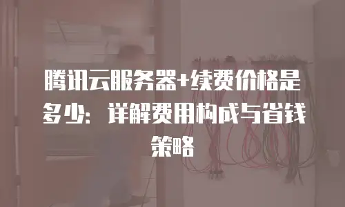 腾讯云服务器+续费价格是多少：详解费用构成与省钱策略
