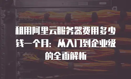 租用阿里云服务器费用多少钱一个月：从入门到企业级的全面解析