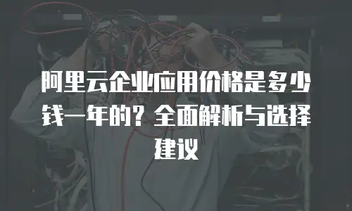阿里云企业应用价格是多少钱一年的？全面解析与选择建议