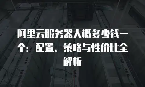 阿里云服务器大概多少钱一个：配置、策略与性价比全解析