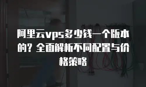 阿里云vps多少钱一个版本的？全面解析不同配置与价格策略