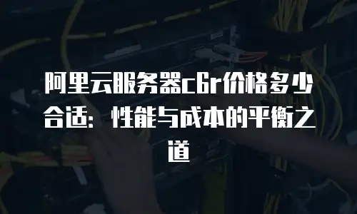 阿里云服务器c6r价格多少合适：性能与成本的平衡之道