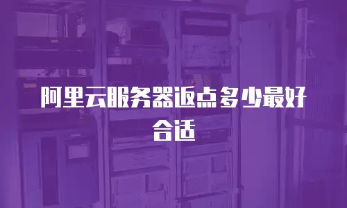 阿里云服务器返点多少最好合适