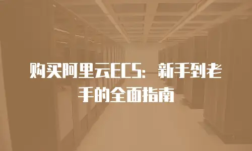 购买阿里云ECS：新手到老手的全面指南