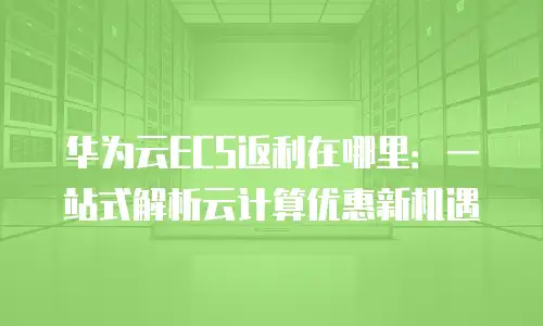 华为云ECS返利在哪里：一站式解析云计算优惠新机遇