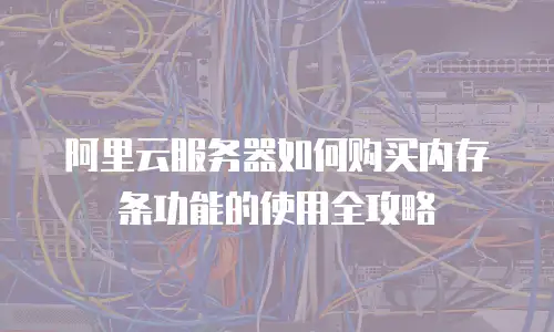 阿里云服务器如何购买内存条功能的使用全攻略