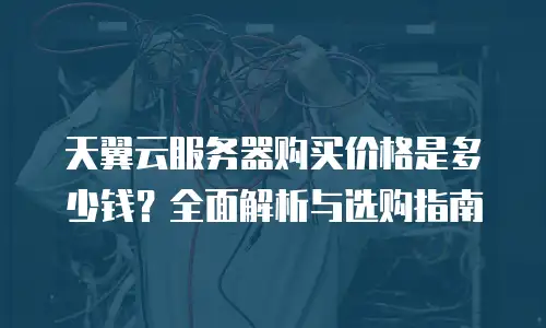 天翼云服务器购买价格是多少钱？全面解析与选购指南