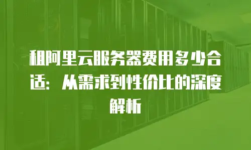 租阿里云服务器费用多少合适：从需求到性价比的深度解析