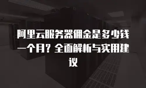 阿里云服务器佣金是多少钱一个月？全面解析与实用建议