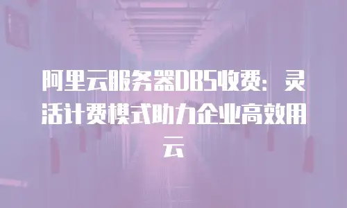 阿里云服务器DBS收费：灵活计费模式助力企业高效用云