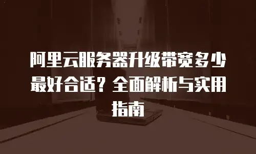 阿里云服务器升级带宽多少最好合适？全面解析与实用指南