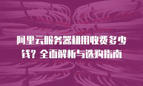 阿里云服务器租用收费多少钱？全面解析与选购指南