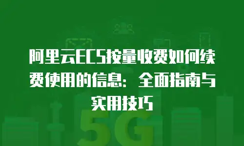 阿里云ECS按量收费如何续费使用的信息：全面指南与实用技巧