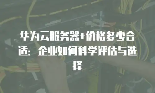 华为云服务器+价格多少合适：企业如何科学评估与选择