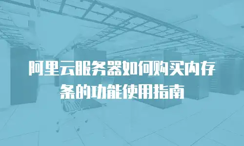 阿里云服务器如何购买内存条的功能使用指南