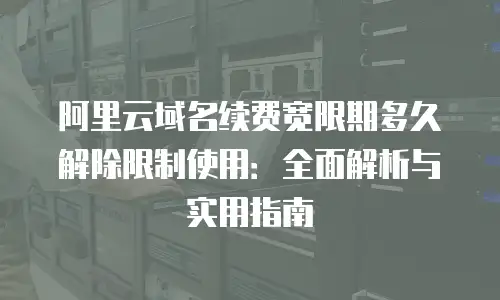 阿里云域名续费宽限期多久解除限制使用：全面解析与实用指南