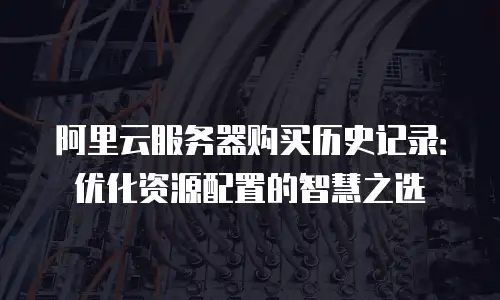 阿里云服务器购买历史记录：优化资源配置的智慧之选