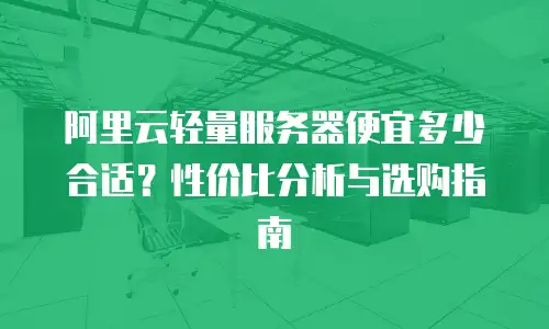 阿里云轻量服务器便宜多少合适？性价比分析与选购指南