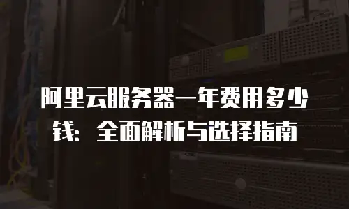 阿里云服务器一年费用多少钱：全面解析与选择指南