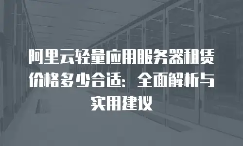 阿里云轻量应用服务器租赁价格多少合适：全面解析与实用建议