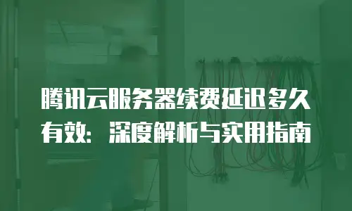 腾讯云服务器续费延迟多久有效：深度解析与实用指南