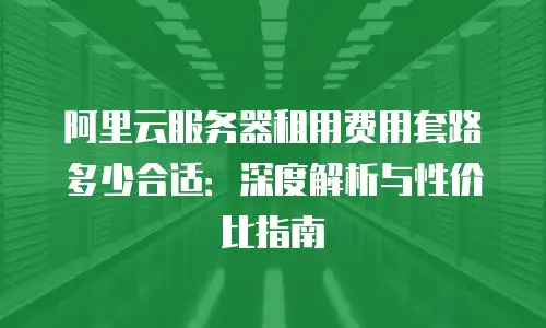 阿里云服务器租用费用套路多少合适：深度解析与性价比指南